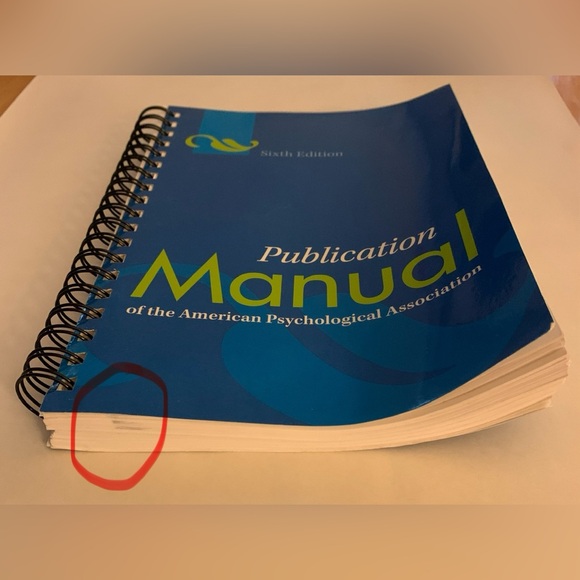 Publication Manual of the American Psychological Association, Sixth Ed. - Picture 7 of 10